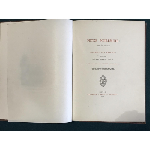 31 - Cruickshank, George, illustrator. Peter Schlemihl: from the German of Adelbert von Chamisso, LARGE P... 