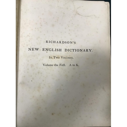 312 - Richardson, Charles. A New Dictionary of the English Language, 2 volumes, new edition, contemporary ... 