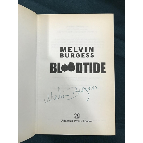 330 - Burgess, Melvin. Bloodtide, first edition, signed, original cloth, dust-jacket, 8vo, London; Anderso... 