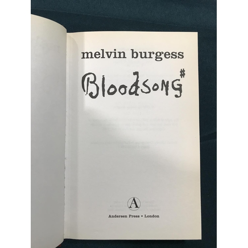 330 - Burgess, Melvin. Bloodtide, first edition, signed, original cloth, dust-jacket, 8vo, London; Anderso... 