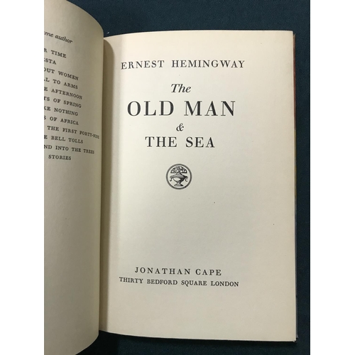 340 - Hemingway, Ernest. The Old Man and the Sea, first UK edition, original cloth, dust-jacket, extremiti... 