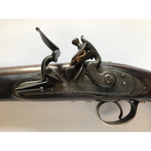 439 - A WESTLEIGH RICHARD SILVER MOUNTED PISTOL. A Westley Richard silver mounted 18 bore flintlock pistol... 