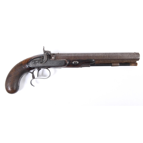 449 - A FORSYTHE & Co. 32 BORE TARGET PISTOL. A single barrel 32 bore target pistol. With a 10