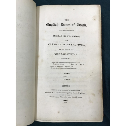 55 - Rowlandson, Thomas and William Combe. The English Dance of Death, volume one only, hand-coloured aqu... 