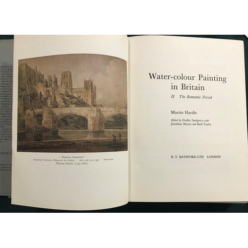 7 - Hardie, Martin. Water-Colour Painting In Britain, 3 volumes, plates, original cloth, dust-jackets, t... 