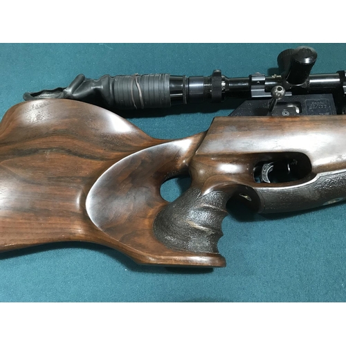 492 - A THEOBEN RAPID 17/177 AIR RIFLE. A .177 calibre Air Rifle with 'Thumb hole' stock, revolving pellet... 