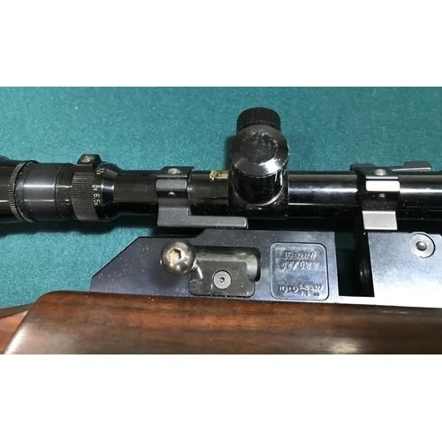 492 - A THEOBEN RAPID 17/177 AIR RIFLE. A .177 calibre Air Rifle with 'Thumb hole' stock, revolving pellet... 