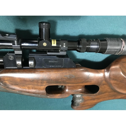 492 - A THEOBEN RAPID 17/177 AIR RIFLE. A .177 calibre Air Rifle with 'Thumb hole' stock, revolving pellet... 