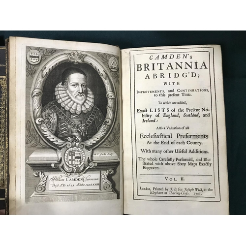 78 - Camden, William. Camden's Britannia Abridg'd; with Improvements, and Continuations, to this present ... 