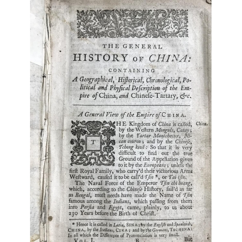 82 - du Halde, Jean Baptiste. The General History of China, 4 volumes, first English edition, large foldi... 