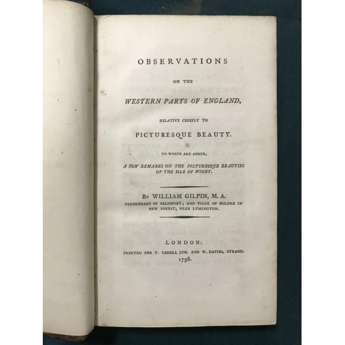 84 - Gilpin, William. Observations on the River Wye..., half-title, 15 [of 17] tinted aquatint plates, sp... 