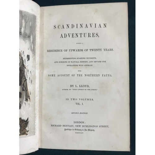 88 - Lloyd, Lewellyn. Scandinavian Adventures, during a Residency of Upwards of Twenty Years, 2 volumes, ... 