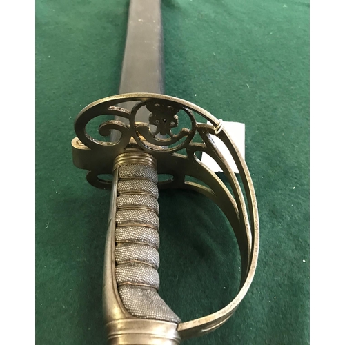 535 - A VICTORIAN FLINTSHIRE RIFLES SWORD BY FIRMIN OF LONDON. An 1827 Pattern Rifle Officers sword by Fir... 