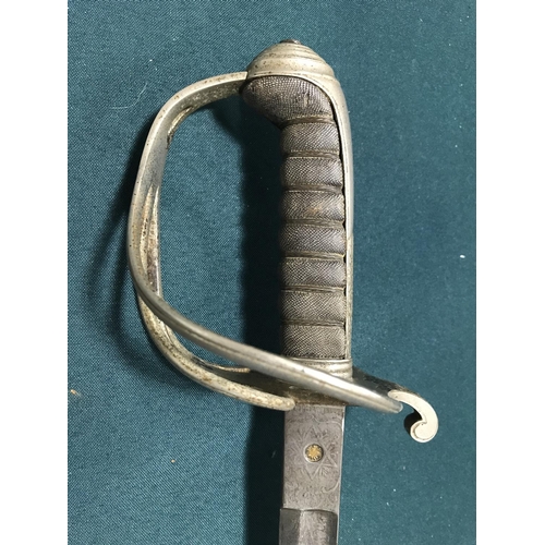 545 - AN 1821 PATTERN LIGHT CAVALRY SWORD. An 1821 pattern light cavalry sword by H. Marshall of Worcester... 