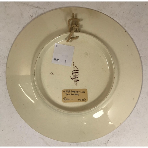 680 - A RARE SARREGUEMINES 'KRUGER' PLATE. A pottery plate decorated with a central portrait of President ... 