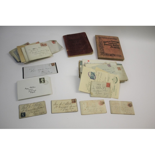 1319 - POSTAL HISTORY various covers including 1850's 1d reds, 2d blue, some foreign etc. Also with 2 small... 