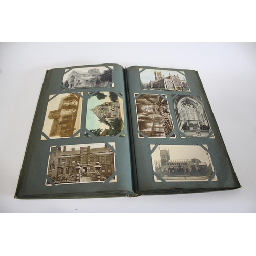 1329 - POSTCARD ALBUM & LOOSE POSTCARDS a large album of mostly GB content, including various Churches (Ald... 