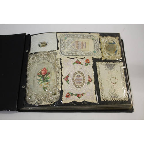 1343 - POSTCARD ALBUMS including 3 albums with vintage greetings and remembrance cards, a large scrap album... 