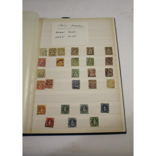 1347 - STAMP ALBUMS - SWITZERLAND 5 stock books including a collection of Switzerland used stamps, plus oth... 