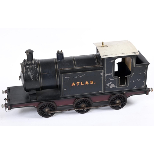 1384 - SCRATCH BUILT LOCOMOTIVE - ATLAS, 1913 a wonderful wooden model of a 0-6-0 industrial style tank eng... 