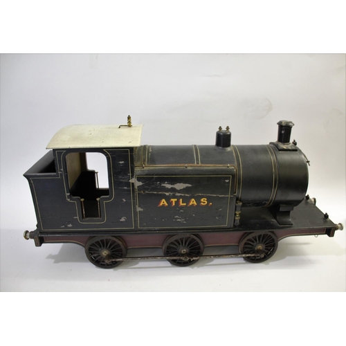 1384 - SCRATCH BUILT LOCOMOTIVE - ATLAS, 1913 a wonderful wooden model of a 0-6-0 industrial style tank eng... 