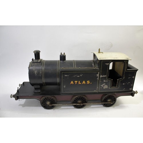 1384 - SCRATCH BUILT LOCOMOTIVE - ATLAS, 1913 a wonderful wooden model of a 0-6-0 industrial style tank eng... 