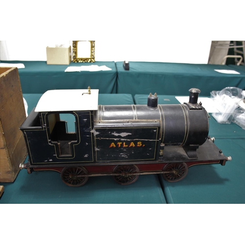 1384 - SCRATCH BUILT LOCOMOTIVE - ATLAS, 1913 a wonderful wooden model of a 0-6-0 industrial style tank eng... 