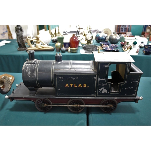 1384 - SCRATCH BUILT LOCOMOTIVE - ATLAS, 1913 a wonderful wooden model of a 0-6-0 industrial style tank eng... 