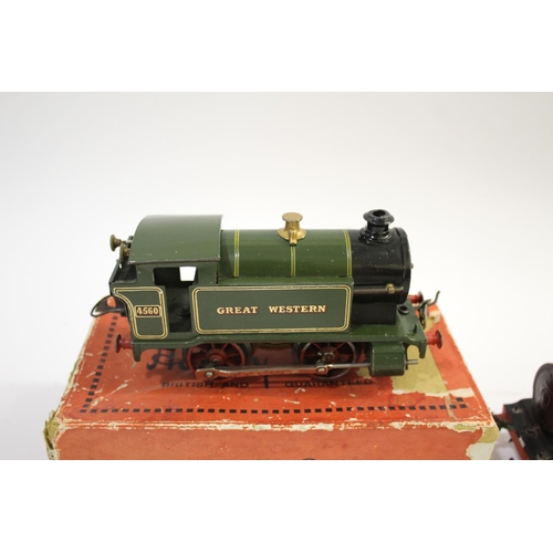 1387 - HORNBY 0 GAUGE LOCOMOTIVE - GREAT WESTERN a boxed No 1 Tank Locomotive Great Western 4560, with a cl... 