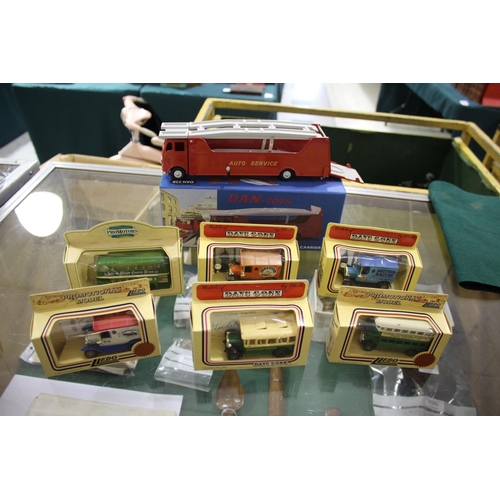 1398 - DAN TOYS A.E.C CAR CARRIER & LLEDO PROMOTIONAL MODELS including a boxed 228 Car Carrier Auto Service... 