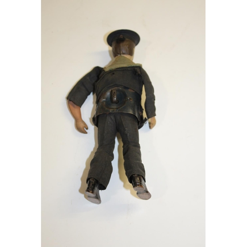 1407 - LEHMANN CLOCKWORK FIGURE - SAILOR a early 20thc tin plate clockwork figure of a Sailor which rocks f... 