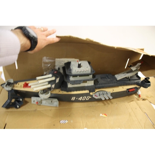 1423 - LARGE TRI-ANG 'BATTLEWAGON' PLASTIC AIRCRAFT CARRIER, no. 54, boxed, length 87cm