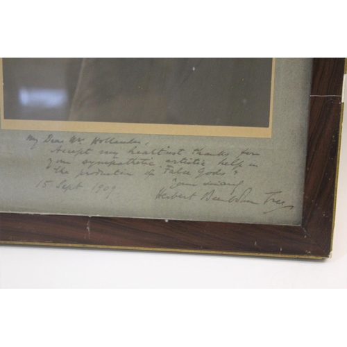 1535 - SIR HERBERT BEERBOHM TREE - SIGNED PHOTOGRAPH a framed photograph of H Beerbohn Tree, 1908, inscribe... 