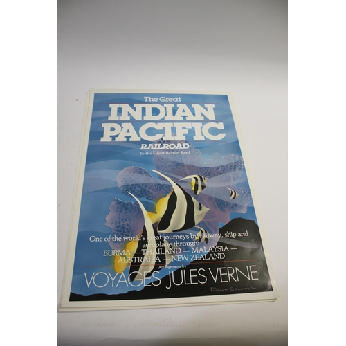 1544 - JULES VERNE TRAVEL & RAILWAY POSTERS 16 travel posters from the late 1970's/early 1980's, including ... 