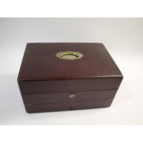 1567 - LARGE VICTORIAN WRITING BOX - JENNER & KNEWSTUB a large maroon leather writing box, with a fold down... 