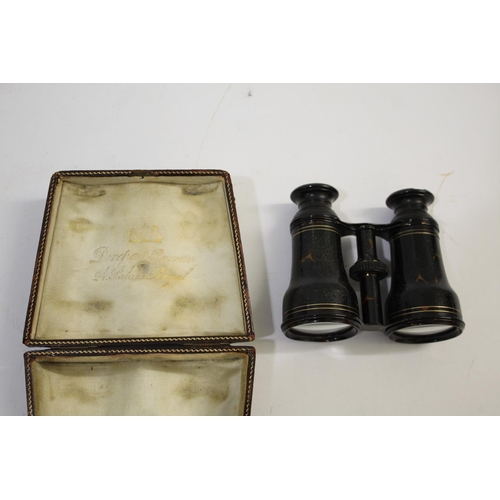 1578 - 19THC FRENCH MONOCULAR & OPERA GLASSES including a 19thc ivory and brass monocular, marked Soleil Op... 