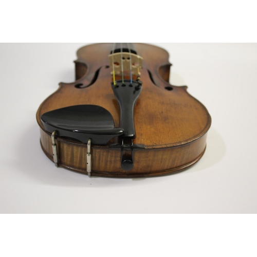 1616 - FRENCH ANTIQUE VIOLIN the violin with a two piece satinwood back, bears label inside Copie de Joseph... 