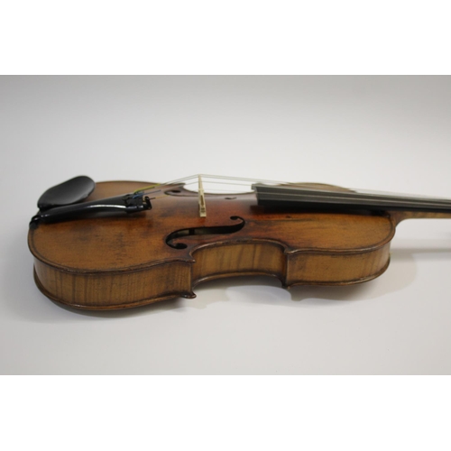 1616 - FRENCH ANTIQUE VIOLIN the violin with a two piece satinwood back, bears label inside Copie de Joseph... 