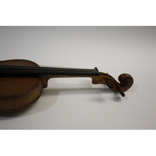 1616 - FRENCH ANTIQUE VIOLIN the violin with a two piece satinwood back, bears label inside Copie de Joseph... 