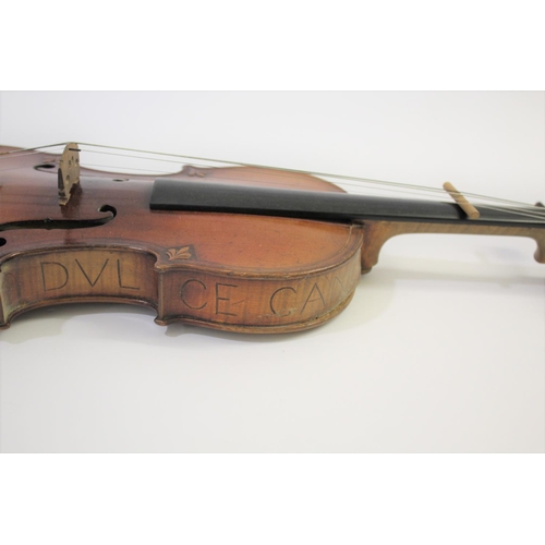 1643 - ANTIQUE VIOLIN - AFTER GASPARD DIUFFO a 19thc German violin with a spurious label for Gaspard Diuffo... 