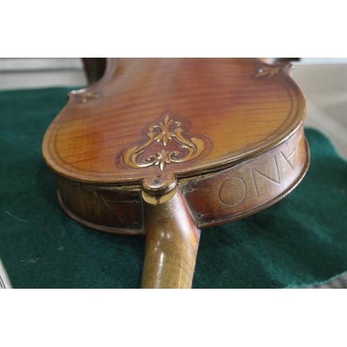 1643 - ANTIQUE VIOLIN - AFTER GASPARD DIUFFO a 19thc German violin with a spurious label for Gaspard Diuffo... 