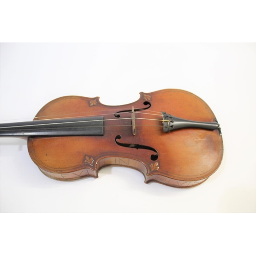 1643 - ANTIQUE VIOLIN - AFTER GASPARD DIUFFO a 19thc German violin with a spurious label for Gaspard Diuffo... 