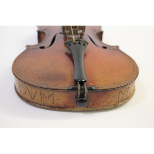 1643 - ANTIQUE VIOLIN - AFTER GASPARD DIUFFO a 19thc German violin with a spurious label for Gaspard Diuffo... 