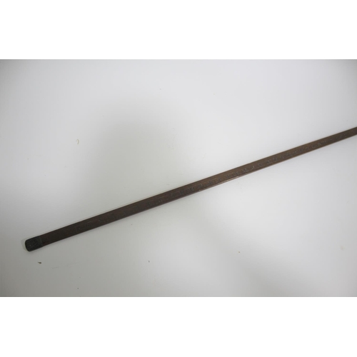 1649 - 19THC BARREL MEASURING STICK a large 19thc measuring stick with metal ends, with number divisions ma... 