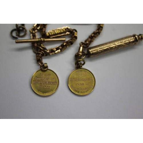 1654 - 9CT GOLD NATIONAL DOG SHOW MEDALS & GOLD CHAIN 2 9ct gold National Dog Show medals for 1904 Mrs H D ... 