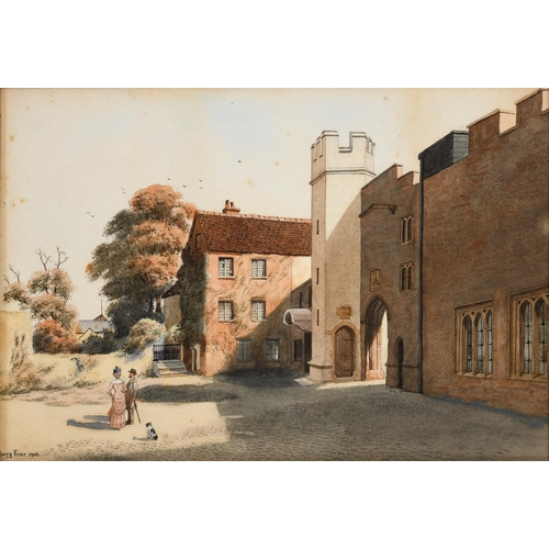 1663 - HARRY FRIER (1849-1921) WATERCOLOURS 3 framed watercolours including a painting of Taunton Castle Co... 