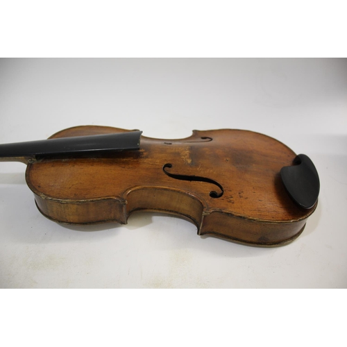 1693 - ANTIQUE VIOLIN - AFTER JOHN BARRETT probably a late 19thc German violin with a one piece satinwood b... 