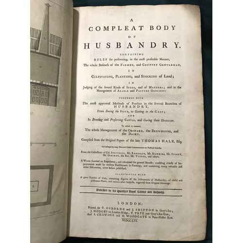 148 - Hale, Thomas. A Compleat Body of Husbandry. Containing Rules for performing, in the most profitable ... 