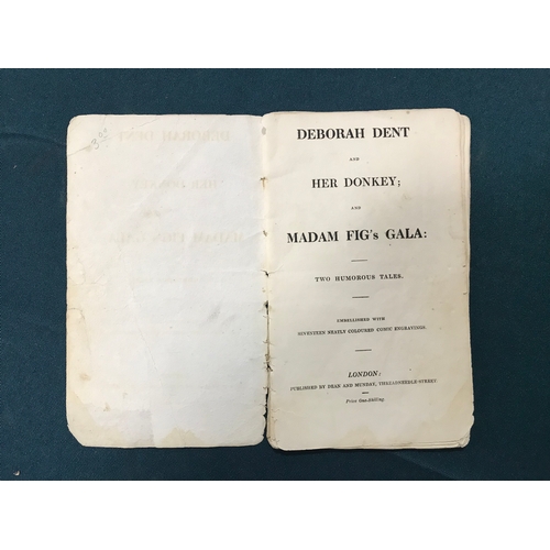 20 - Chapbook. Deborah Dent and Her Donkey; and Madam Fig's Gala, 17 hand-coloured woodcut illustrations,... 