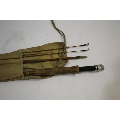 1954 - HARDY FISHING ROD - THE FAIRY a 3 piece split cane rod with 2 tops, Palakona The Fairy, 8ft and in a... 